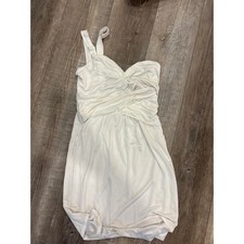 White One Shoulder Dress Sleeveless Casual Party Mini Summer SMALL