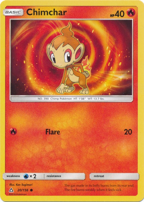 Chimchar - 20/156 - Common - Lightly Played