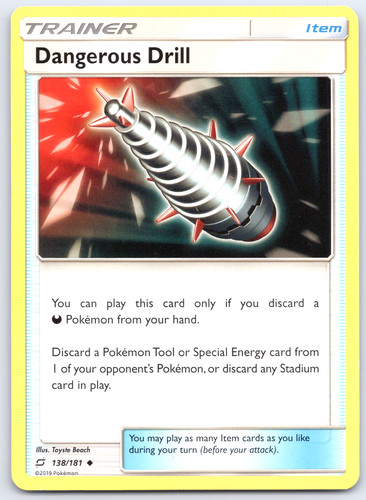 Pokemon TCG Dangerous Drill SM - Team Up NM Uncommon 138/181