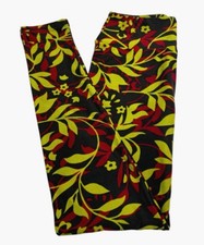 LuLaRoe Leggings OS One Size AUTUMN Fall Leaf LEAVES Jungle Tropical Multicolor
