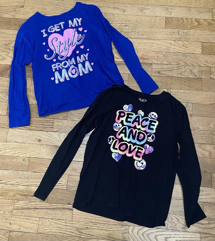 Girls Size 14 Place Brand Shirts Lot Of 2 Long Sleeves