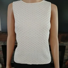 Geoffrey Beene Sport Women's Small 70% Silk Casual Modest Pullover Tank Top