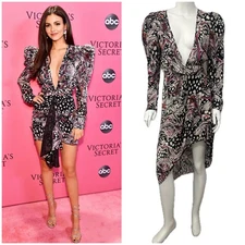 RED CARPET FAVE & VOGUE! $1790 DUNDAS Runway Puff-Sleeve Lily Dress 38 4 NWT