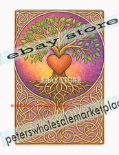 Heart Root Tree Tin Sign roots artwork plaque