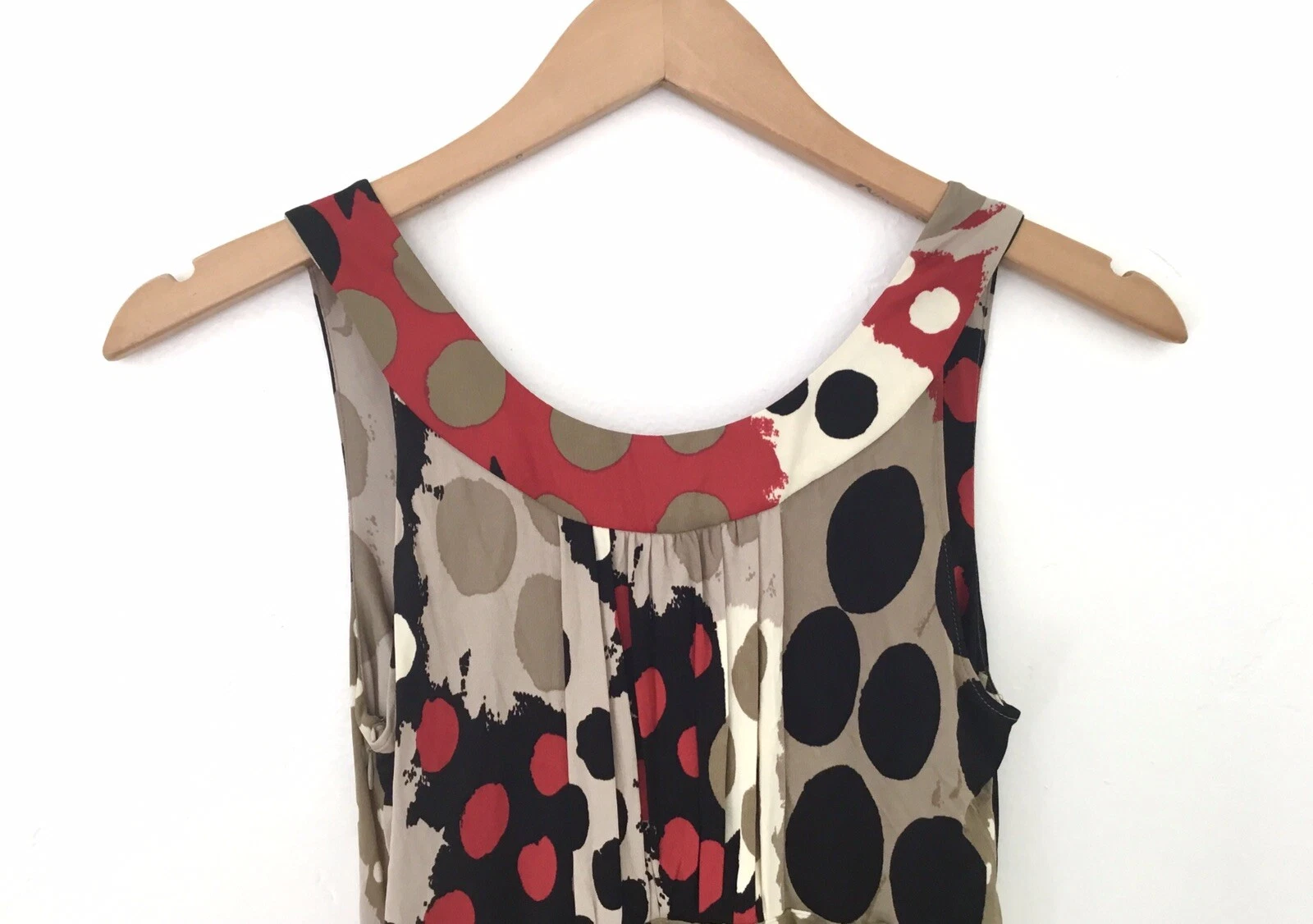 Abito a pois Moschino Economico And Chic Rayon Magliato Maglia Rayon Made In Italy Taglia US 8
