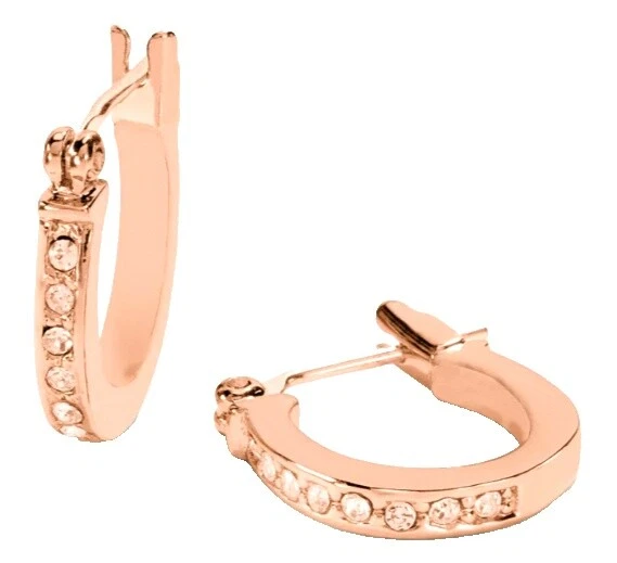 Crystal Huggie Rose Gold Fashion Earrings
