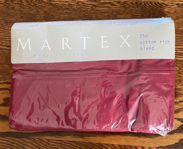 MARTEX GARNET TWIN FLAT SHEET 250 THREAD COTTON Rich Blend 66"X96 MARTEX GARNET TWIN FLAT SHEET 250 THREAD COTTON Rich Blend 66"X96
