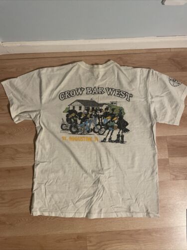 Vintage Crow Bar West St. Augustine Florida Motorrad T-Shirt XL Einzelnaht