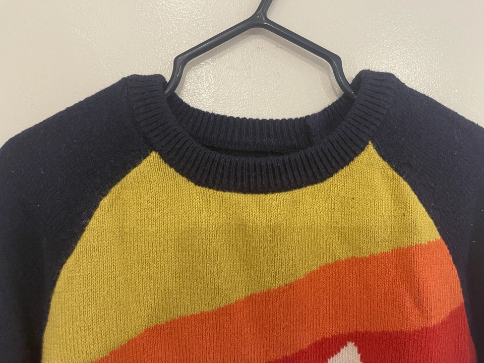 Suéter Gymboree Niño Pequeño Acogedor Suave Mezcla de Algodón Tejido Manga Raglán Azul Marino 2T Foto 2 de 4