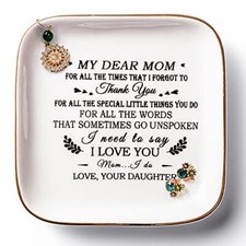 Gifts for Mom from Daughter Ceramic Ring Dish for Mom- Mom Gifts from Daughter
