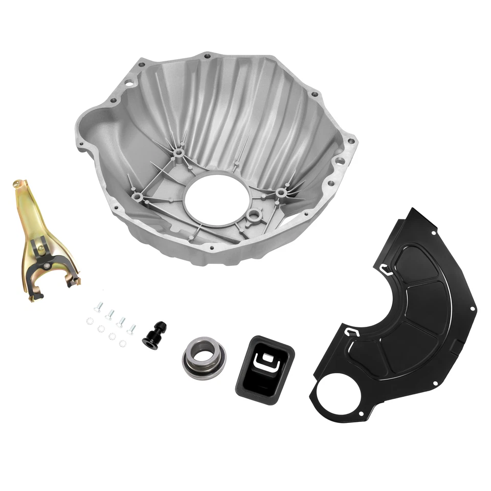 11" Clutch Fork & Bell Housing Kit & Throwout Bearing Cover For Chevy 1959-1988 - Image 2 of 4