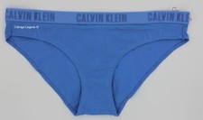 NWT Calvin Klein QP1999 "Logo" Mid-Rise Cotton Bikini, Light Blue 952