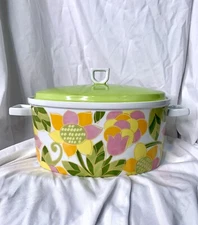 Vintage Bali Hai Shafford covered Floral Casserole Dish