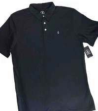 Volcom Men's Banger Polo Shirt•Size SMALL•Black•NEW with Tags