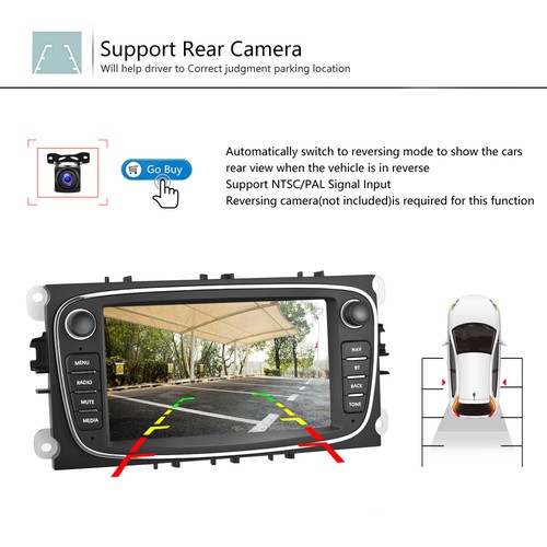 Für Ford Galaxy Focus MK2 Mondeo C S Max Android Autoradio GPS Carplay 64GB +Kam - Bild 6 von 15