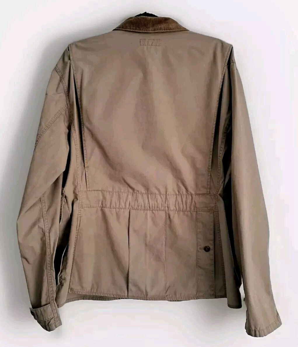POLO RALPH LAUREN SHEARLING PATCH  JACKET IN KHAKI DESERT .SIZE XL