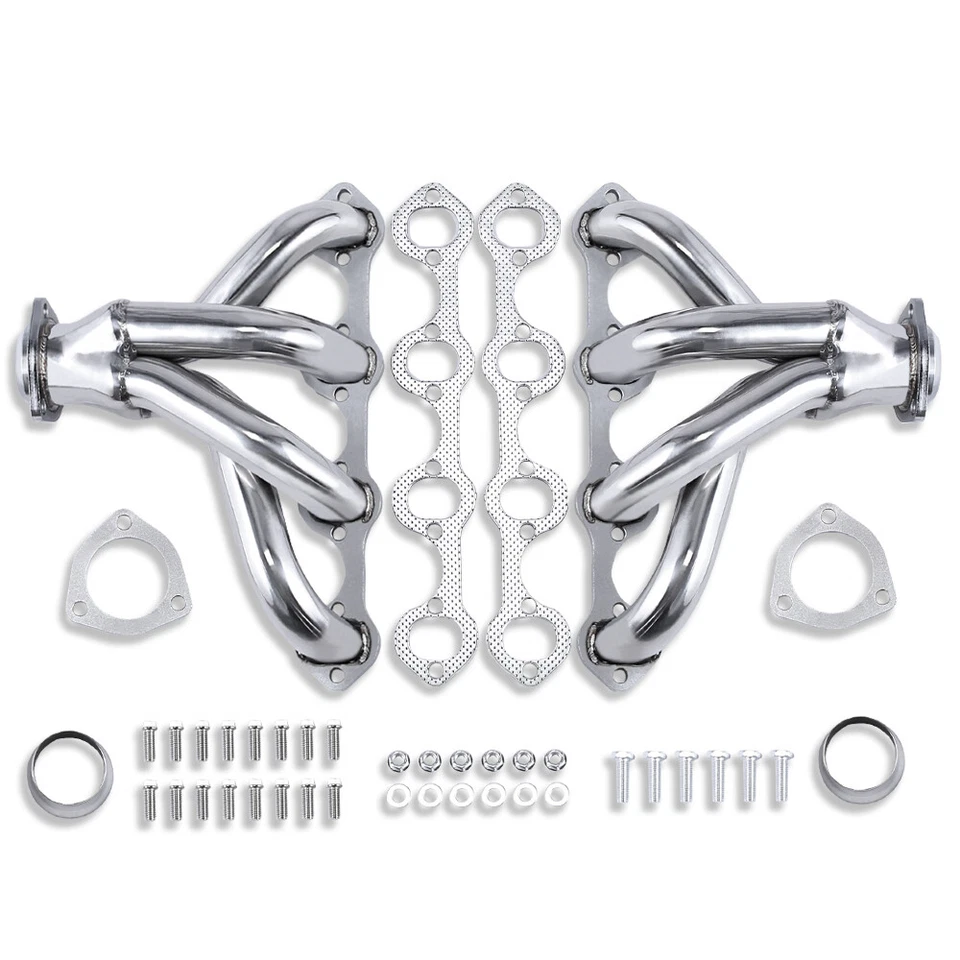 For Ford Small Block SBF 289 351 V8 Hugger Exhaust Headers Stainless 1962-1978 — 第 2/4 张图片