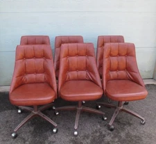 MCM swivel Tufted Bucket Seat   pricing is for one chair   *message for DELIVERY
