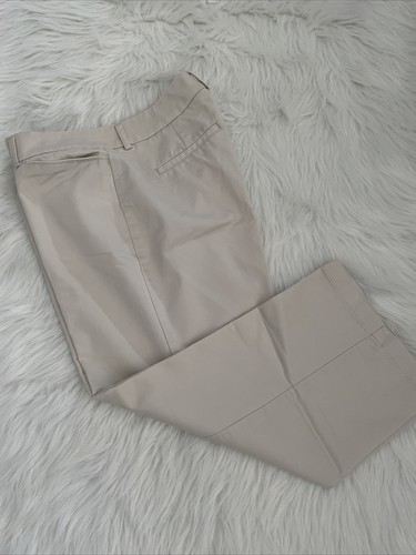 Pantalones DOCKERS mujer caqui de ideal Metro Capri altura media frontal plano talla 8 eBay