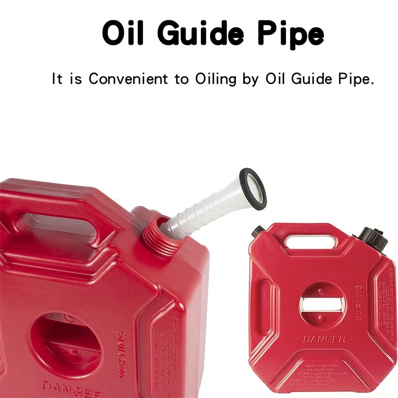 1.3 Gallon Red Gas Tank with Lock & Key for Car Motorcycle UTV SUV ATV Off Road Foto 2 de 4