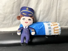 Emirates Captain Amelia Blanket Buddy Plush Doll. Aviation, Airplane, Pilot.