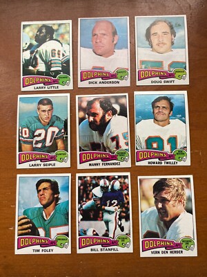 1975 TOPPS MIAMI DOLPHINS FOOTBALL CARDS *FILL YOUR SET*FREE SHIP* EX/MT-NM