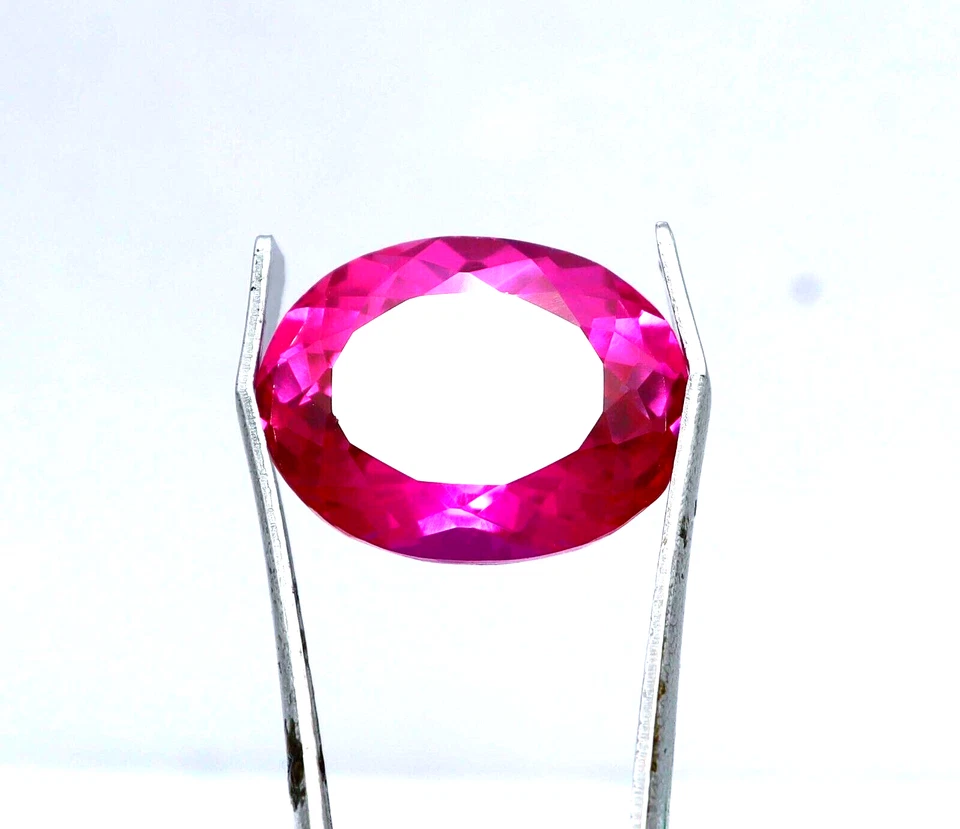 Piedra preciosa facetada suelta certificada zafiro rosa corte ovalado de Ceilán natural de 6,30 quilates Foto 2 de 4