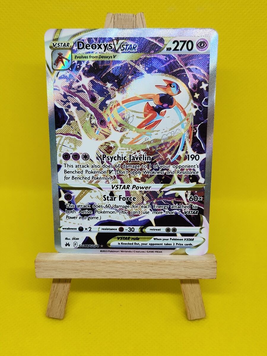 Deoxys VSTAR GG46/GG70 - Crown Zenith - Pokemon Alternate Art Card In Hand  NM