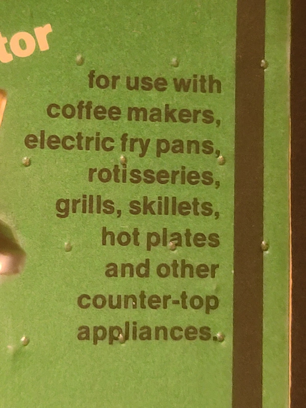 NEW Vintage Carol Cable Co Cat No. 04776 18/2 HPN 10A-125V-1250W  3 Foot Long