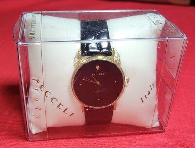 Vecceli Quartz Man and Woman pair. Beautiful Watches. Black