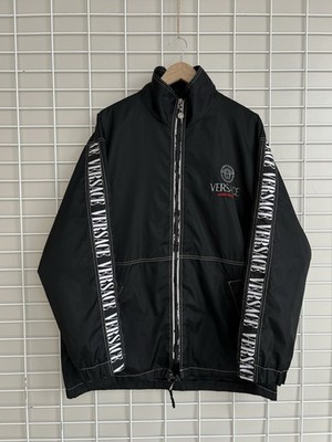 Versace Jeans Couture Medusa Nylon Jacke Herren Größe L/XL Vintage Rare Zip...
