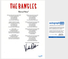 Vicki Peterson 'The Bangles' Signed Lyric Sheet 'Eternal Flame' ACOA