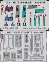 Eduard Accessories 3DL72003 - 1:72 Mig-21Pf Space 1/72 For Eduard - Neu