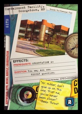 X-Files CCG Containment Facility, Georgetown, MD XF97-0060v2