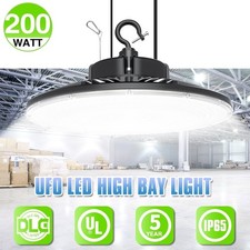 200W LED High Bay Light 28,000LM 5000K Daylight Commercial Garage Shop Lighting