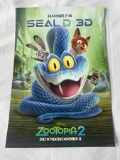 ZOOTOPIA 2 - 13"x19" Original Promo Movie Poster MINT REAL 3D 2025