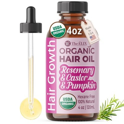 The ÉLIX USDA Organic Rosemary Oil for Hair Growth | Thickening Formula with ...