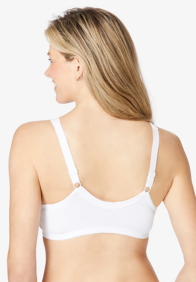 Comfort Choice Women's Plus Size Cotton Front-Close Wireless Bra - Image 2 of 4