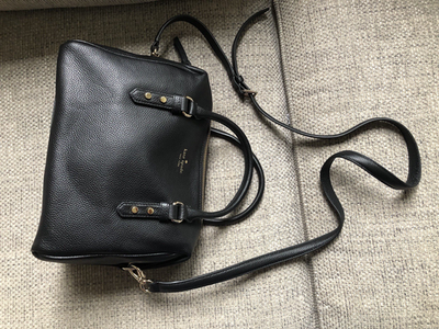 kate spade ブラックレザーショルダーバッグ　ビジネスバッグ MOVING SALE New Kate Spade Julianne Mulberry Street Satchel Bag