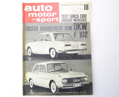 Auto Motor Sport 18/1963  .ua. Test Sima 1300 - MB 600