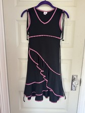 Justice Girls Dress Size 10 Black Pink Sleeveless Made In USA