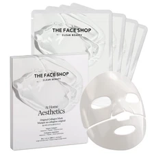THE FACE SHOP Original Vegan Collagen Face Mask Korean Glass Skin Essential P...