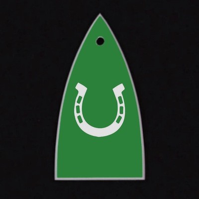 GUITAR TRUSS ROD COVER Engraved Etch - Fit ESP LTD - HORSESHOE Lucky Horse GREEN