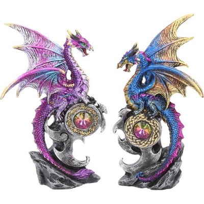 Nemesis Now Realm Protectors Figuren 2er Set Fantasy Drachen Ornamente