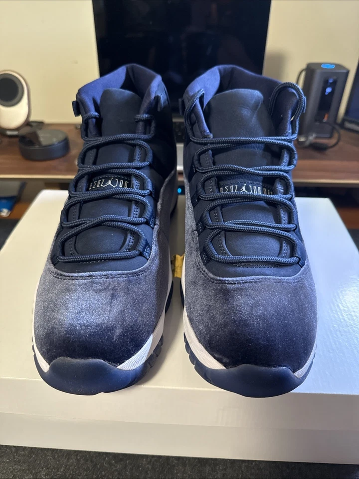Size 11 WMNS Air Jordan 11 Retro Midnight Navy/Metallic SILVER AR0715-441 - Image 4 of 4