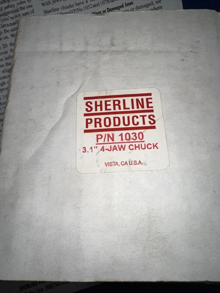 Portabrocas Sherline 1030 - 3,1 pulgadas 4 mordazas nuevo stock antiguo Foto 4 de 4