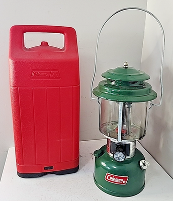 #ad Coleman Lantern 220K Vintage 1981 With Red Carry Case $49.95