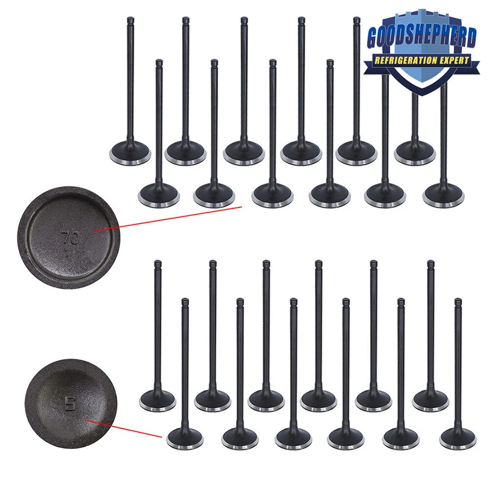 Válvulas de admisión y escape 24 piezas para Honda Odyssey Accord Acura TL 2002-2007 3,5 L Foto 2 de 4