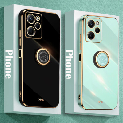 Hülle für Xiaomi Redmi Note 12 11 Pro Mi 12T 11T X5 Plating TPU Ringständer Case