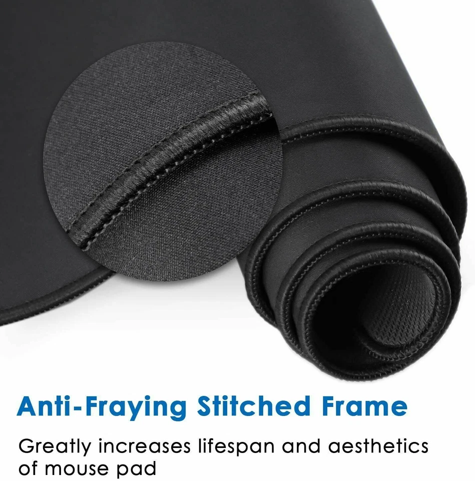 Large Extended Gaming Mouse Pad Mat Stitched Edges Non-Slip Waterproof Mousepad - Image 3 of 4